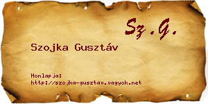 Szojka Gusztáv névjegykártya