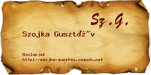 Szojka Gusztáv névjegykártya