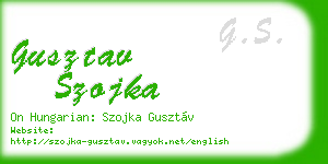 gusztav szojka business card