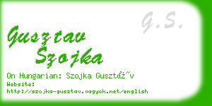 gusztav szojka business card